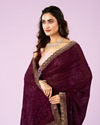 Mohey Women Serene Wine Georgette Saree