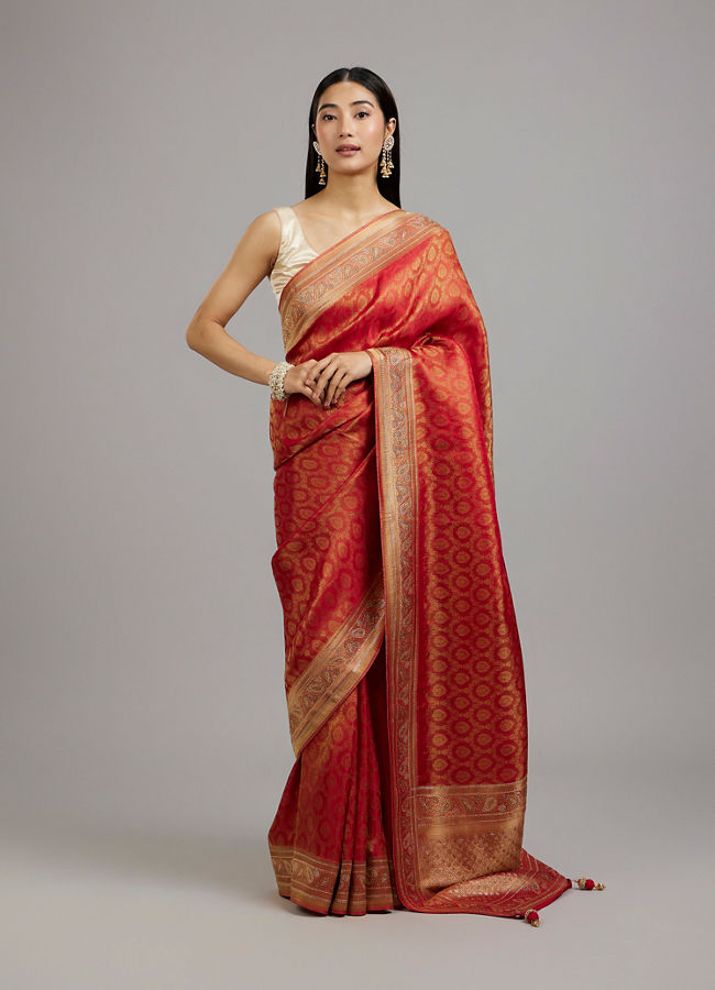Mohey Women Scarlet Elegance Saree