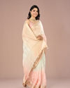 Mohey Women Light Pink-Blue Grandeur Saree