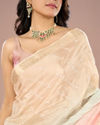 Mohey Women Light Pink-Blue Grandeur Saree