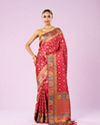 Elegance Overlaid Pink Saree