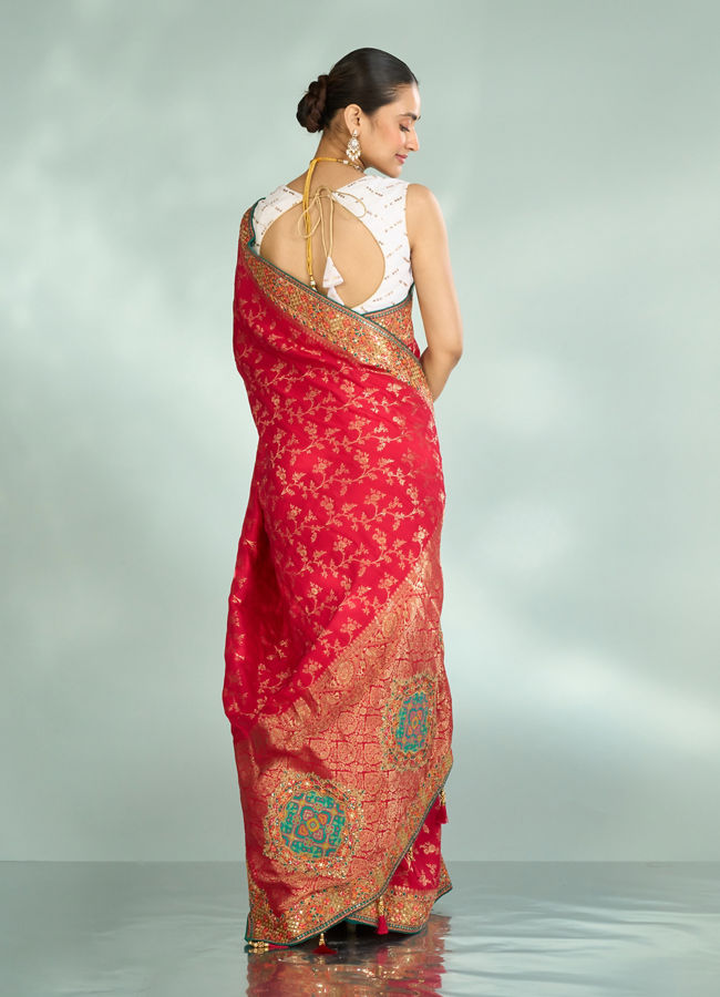 Mohey Women Pink Elegance Art Silk Saree
