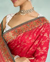Mohey Women Pink Elegance Art Silk Saree