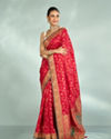 Mohey Women Pink Elegance Art Silk Saree