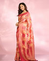 Mohey Women Ethereal Coral Charm Saree