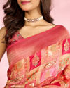 Mohey Women Ethereal Coral Charm Saree