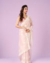 Mohey Women Pink Organza Saree Bliss