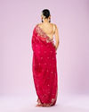 Mohey Women Blossomed Pink Organza Saree