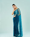 Mohey Women Blue Majesty Net Saree