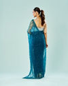 Mohey Women Blue Majesty Net Saree