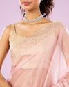 Mohey Women Radiant Pink Organza Saree