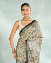 Mohey Women Glowing Fawn Elegance Saree