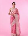 Pink Festival Organza Saree