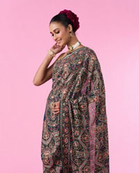 Mohey Women Ethereal Blue Georgette Saree