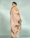 Mohey Women Fawn Beige Satin Saree