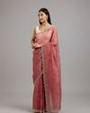 Mohey Women Gajree Pink Tissue Saree