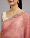 Mohey Women Gajree Pink Tissue Saree