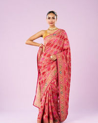 Mohey Women Regal Rani Pink Saree