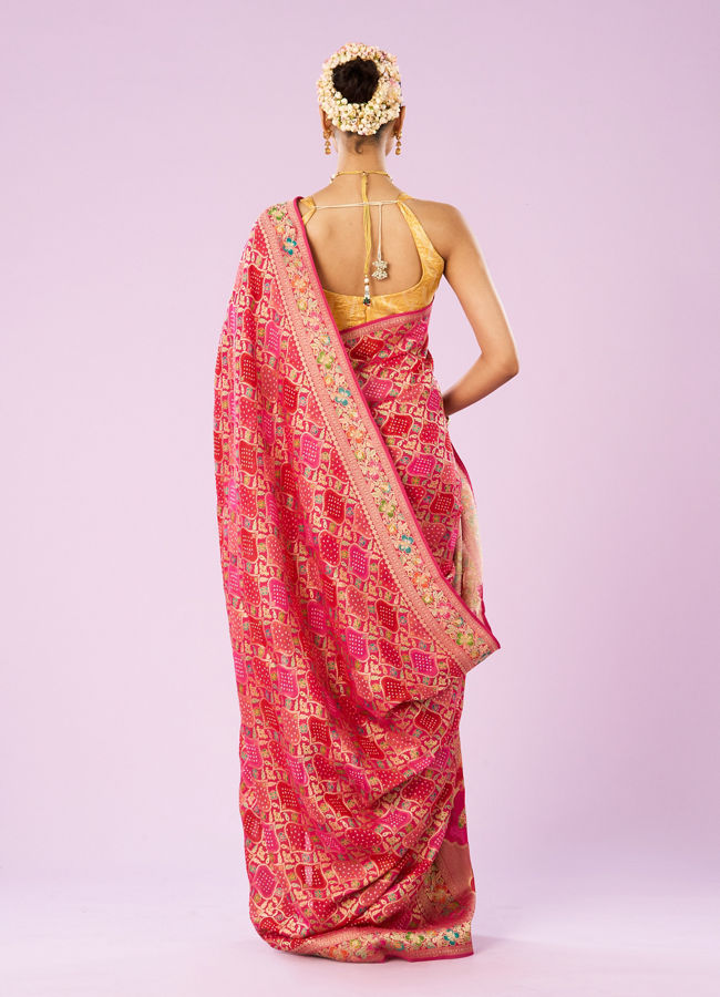 Mohey Women Regal Rani Pink Saree
