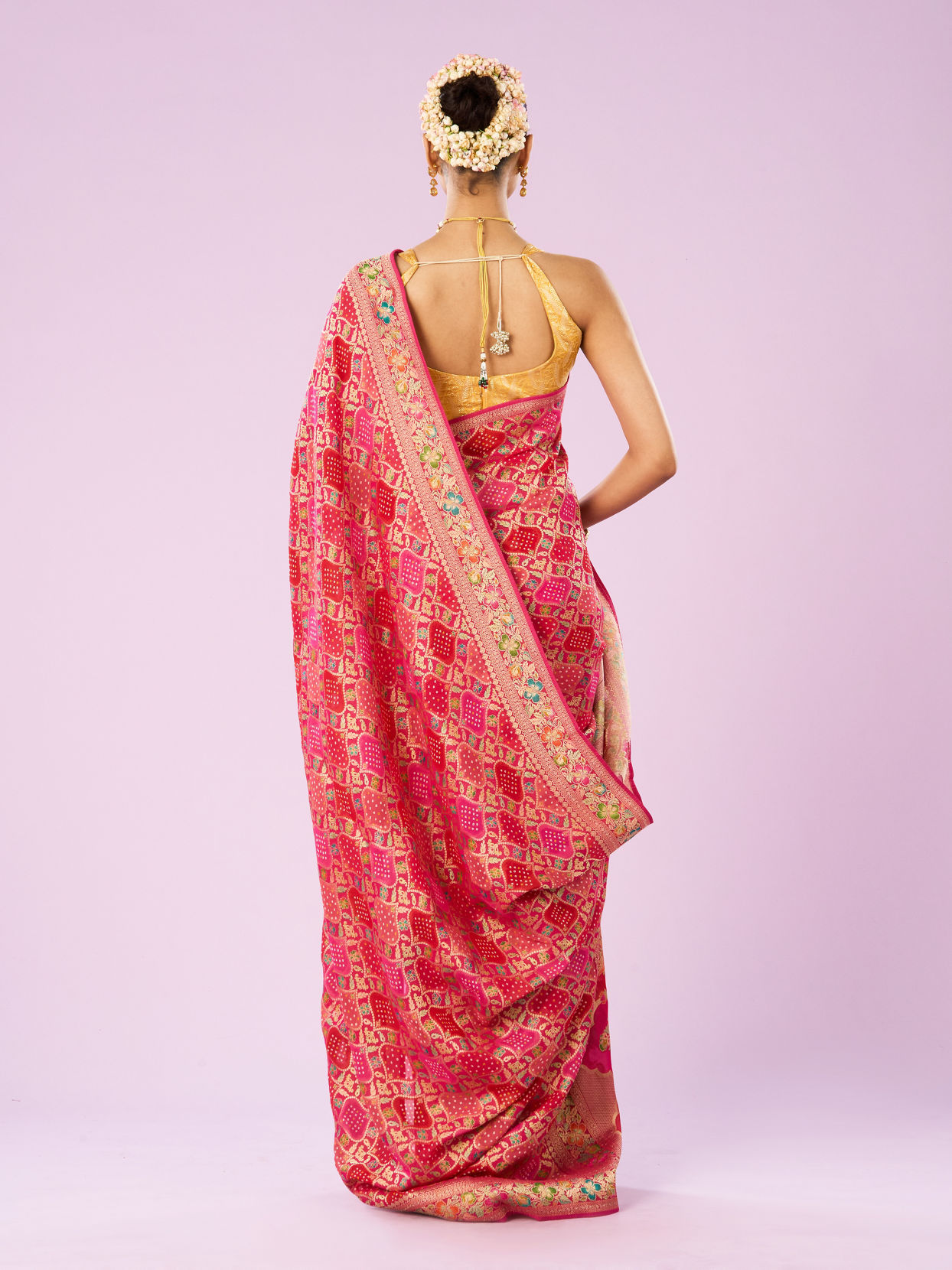 Mohey Women Regal Rani Pink Saree