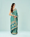 Mohey Women Azure Elegance Banarasi Saree