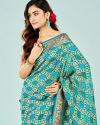Mohey Women Azure Elegance Banarasi Saree