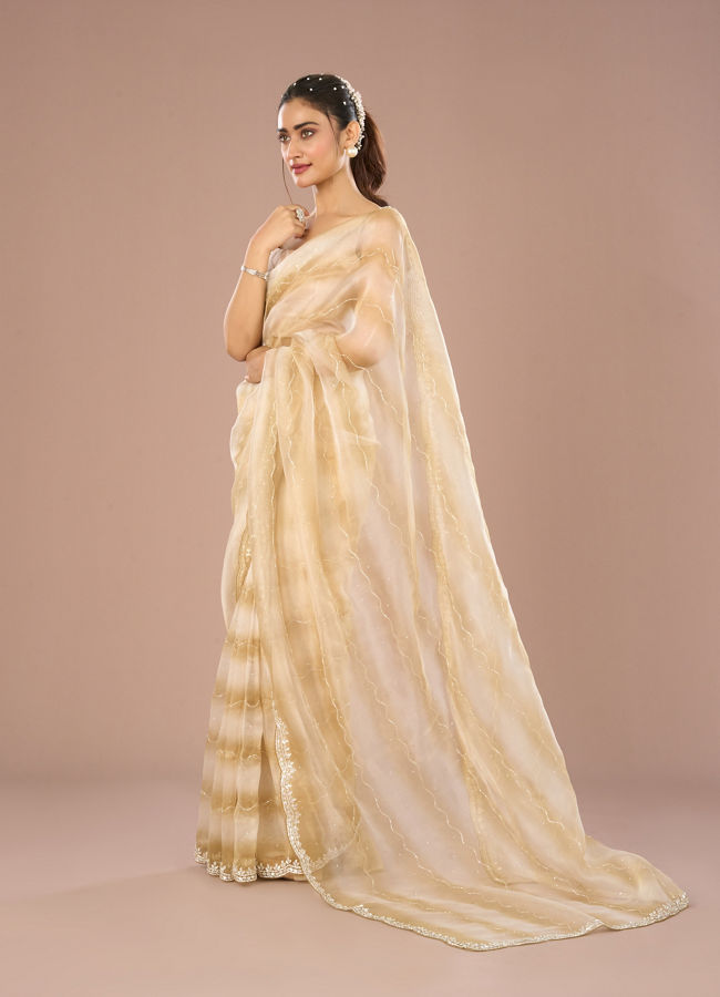 Mohey Women Green Glory Organza Saree