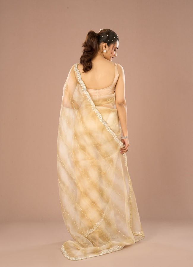 Mohey Women Green Glory Organza Saree