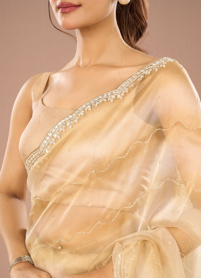 Mohey Women Green Glory Organza Saree