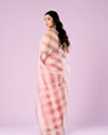 Mohey Women Dusty Pink Charm Organza Saree