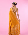 Mohey Women Radiant Mustard Yellow Banarasi Saree