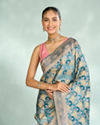 Mohey Women Eternal Elegance Blue Saree