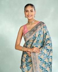 Mohey Women Eternal Elegance Blue Saree