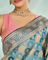 Mohey Women Eternal Elegance Blue Saree