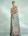 Mohey Women Eternal Elegance Blue Saree