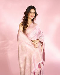 Mohey Women Elegant Purple Saree Enchantment