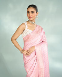 Mohey Women Light Pink Elegance Saree