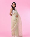Mohey Women Ethereal Green Organza Saree