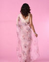 Mohey Women Organza Enchantment Light Pink Saree