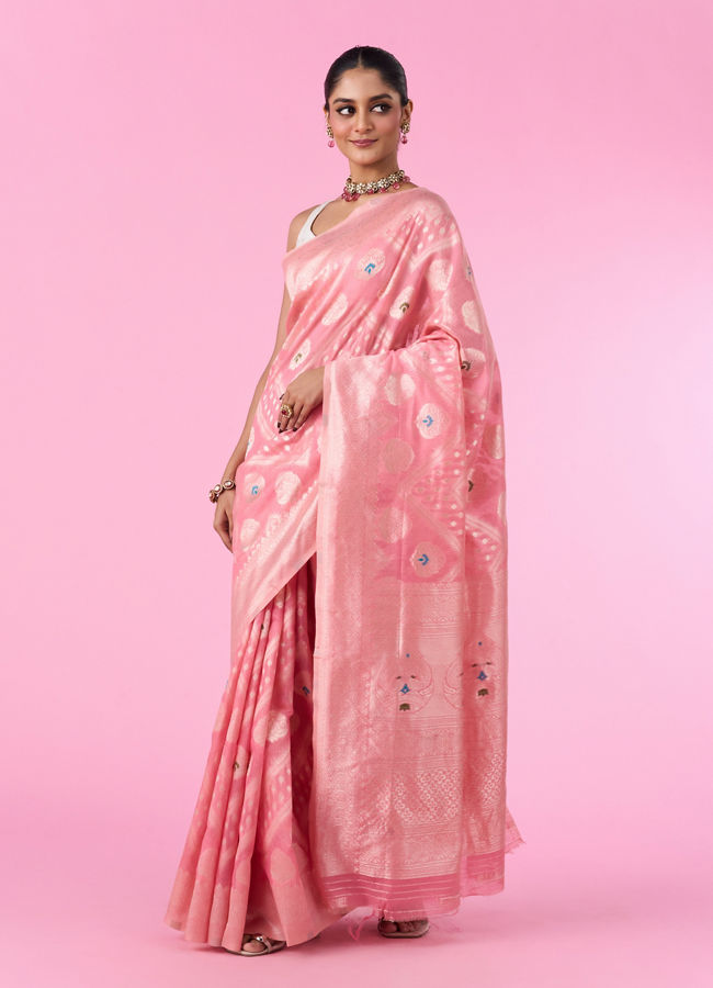 Mohey Women Pink Elegance Saree