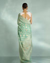 Mohey Women Serene Sea Green Saree