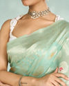 Mohey Women Serene Sea Green Saree