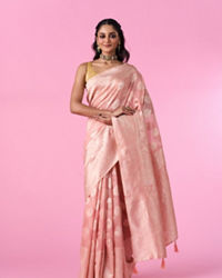 Mohey Women Radiant Pink Elegance Saree