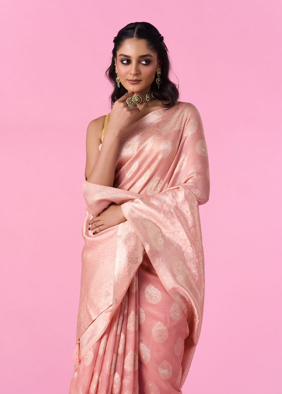 Mohey Women Radiant Pink Elegance Saree