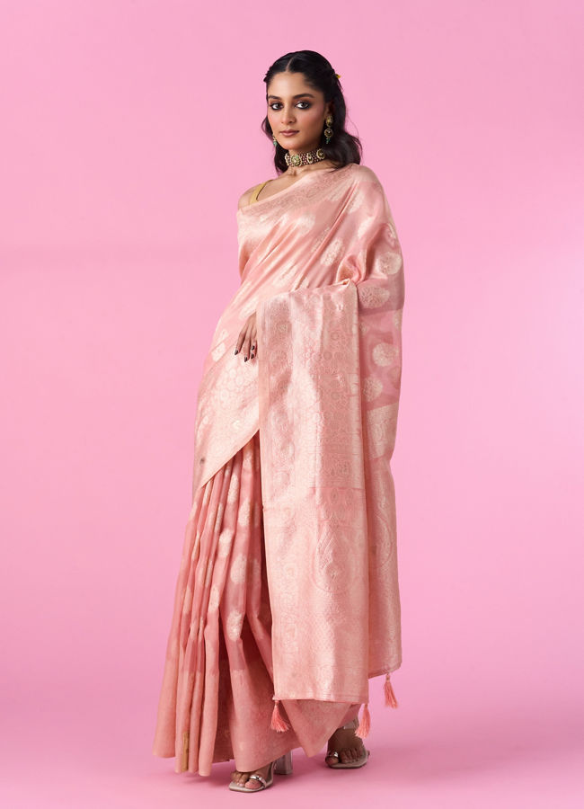 Mohey Women Radiant Pink Elegance Saree