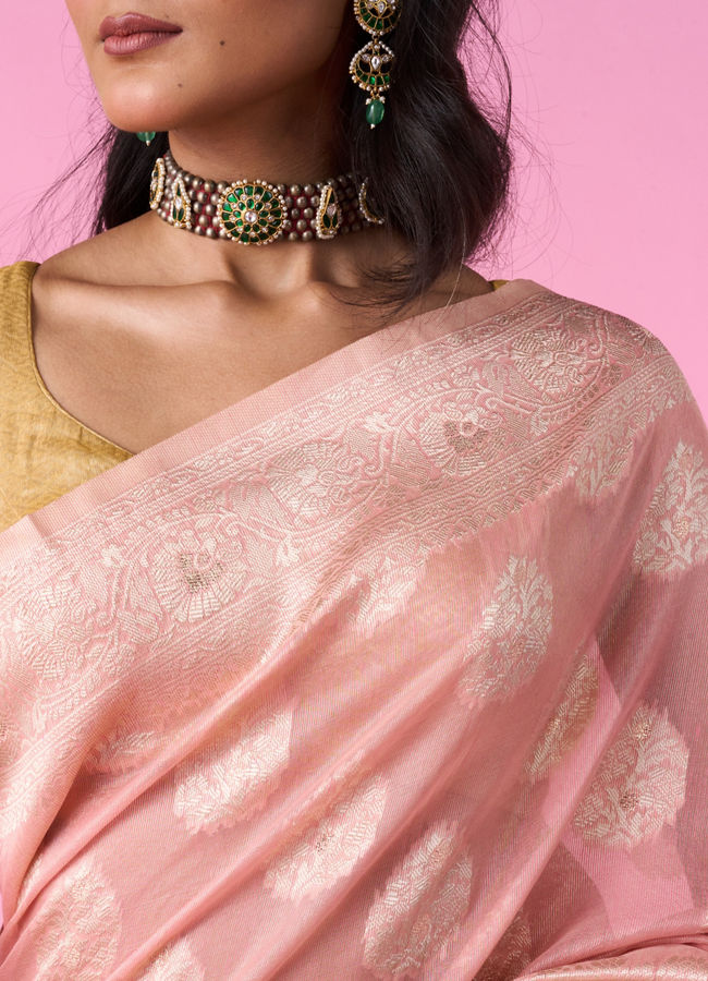 Mohey Women Radiant Pink Elegance Saree