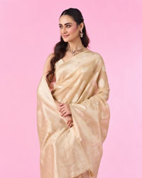 Mohey Women Beige Elegance Saree