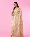 Mohey Women Beige Elegance Saree