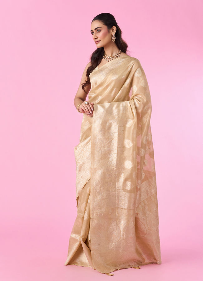 Mohey Women Beige Elegance Saree