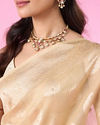 Mohey Women Beige Elegance Saree